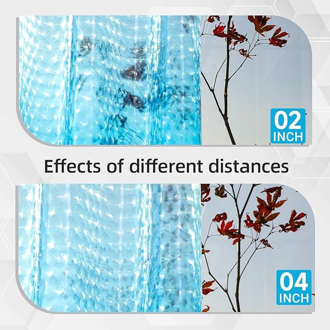 HOUSEWELL 3D Water Cube Shower Curtain 72x72 Blue Ombre, 8G Heavy-Duty Thick PEVA Waterproof Bathroom Shower Curtain Liner with 3 Bottom Magnets and 12 Hooks - ModernBath