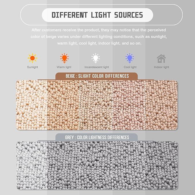 Yimobra Long Bathroom Rugs 44"x24", Extra Soft Non Slip Bath Mat for Tub, Super Absorbent Quick Dry Shaggy Rug Floor Carpet, Machine Washable,Beige - ModernBath
