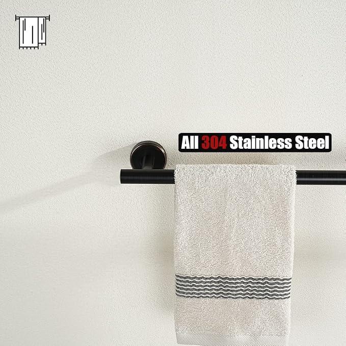 JQK Oil Rubbed Bronze Towel Bar, 20.5 Inch 304 Stainless Steel Thicken 0.8mm Towel Rack Bathroom, Towel Holder ORB Wall Mount, Useable Length 18 Inch 2 Pack, TB110L18-ORB-P2 - ModernBath