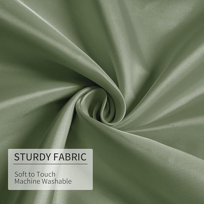 Gibelle Extra Long Shower Curtain Liner 72 x 84 Inches, Sage Green Shower Curtain Liner, Washable Waterproof Fabric Bathroom Shower Curtain - ModernBath