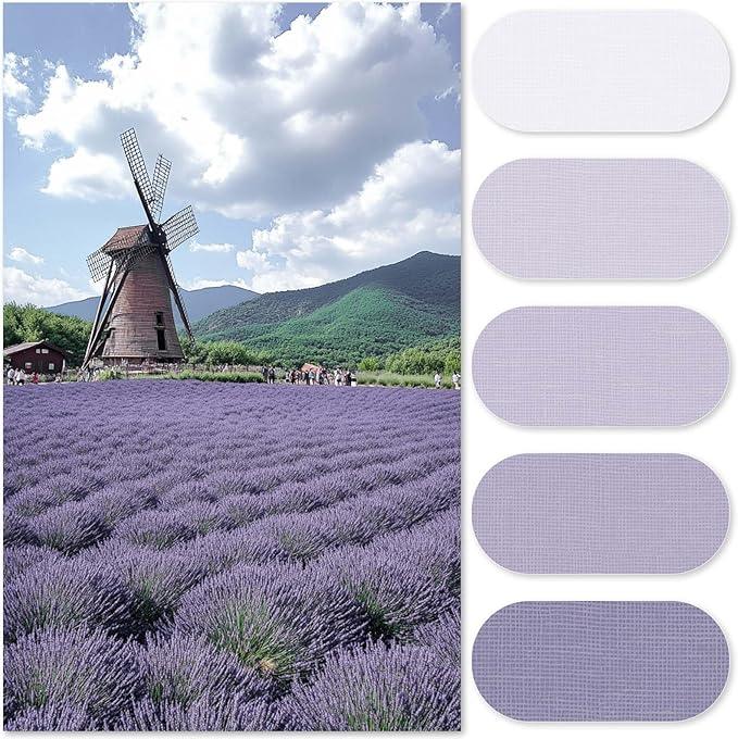 jinchan Ombre Lavender Lilac Striped Shower Curtain Waterproof Fabric Shower Curtains for Bathroom Gradual Color Minimalist Design Modern Neutral with 12 Hooks 70x72 Inches - ModernBath