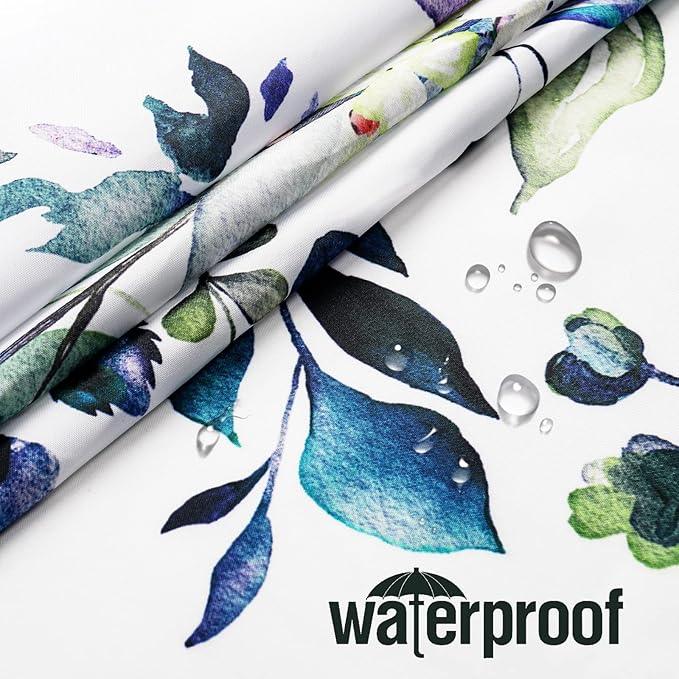 Gibelle Long Shower Curtain 72 x 78, Green Eucalyptus Leaves Shower Curtain, Watercolor Floral Plant Bathroom Curtains Shower Set - ModernBath