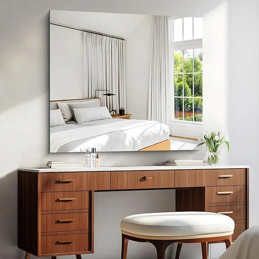 KOCUUY Large Frameless Mirror,36x40 Inch Rectangle Bathroom Vanity Mirror for Over Sink, Upgraded Shatterproof Unframed Design for Bedroom, Living Room, Entryway - ModernBath