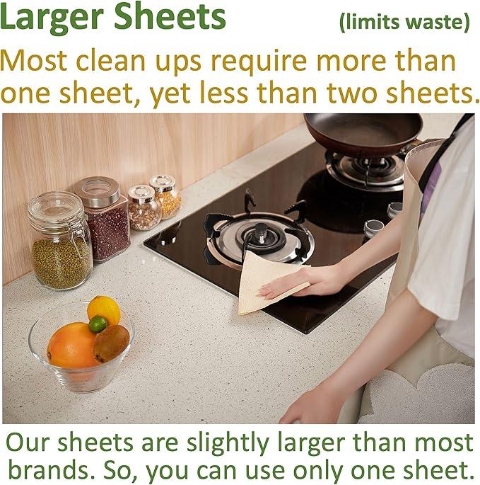 Purafide 100% Bamboo Paper Towels, Tree-Free, Chemical-Free, Lint-Free, Durable, Absorbent, Select-a-Size 2-Ply, 90 Sheets Per Roll. (PT 12 Rolls) - ModernBath