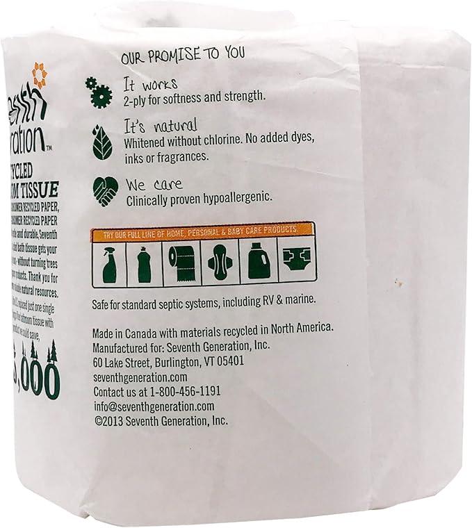 Seventh Generation, Bath Tissue 500 Sheets, 500 Count - ModernBath