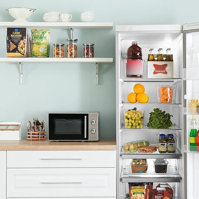 ClearSpace Clear Plastic Storage Bins – Perfect Kitchen Organization and Storage or Pantry Storage – Fridge Organizer, Pantry Organization and Clear Storage Bins, Cabinet Organizers - ModernBath