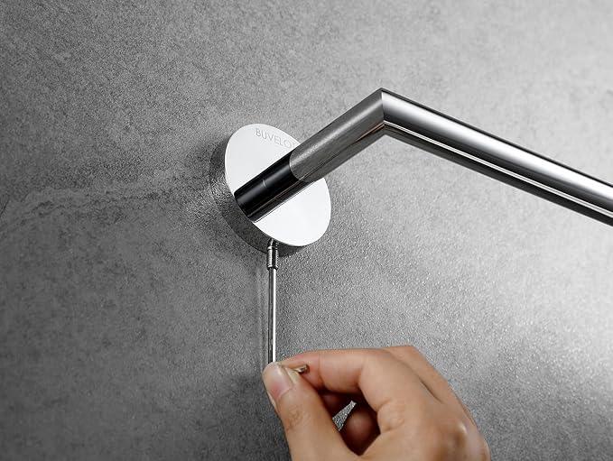Towel Racks for Bathroom, Chrome Towel Bar, Wall Mounted Towel Holder, Modern Hotel Style Bath Towel Rail, Brass, 077070-CR Leo Series - ModernBath