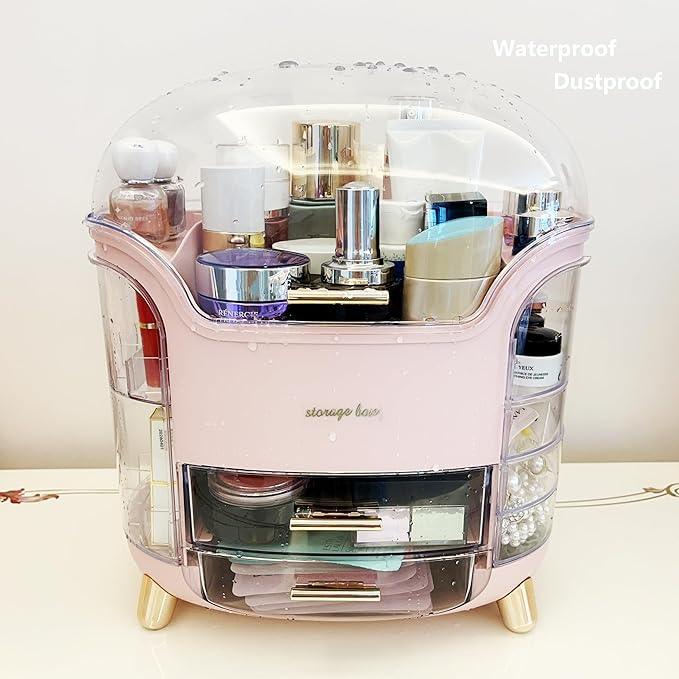 Omeily Upgrade Large Makeup Organizer Countertop Vanity Organizer Cosmetic Organizer Makeup Storage Box Bathroom Counter Organizer Perfume Skincare Organizers Gift Women Clear Design Easy Visibility - ModernBath