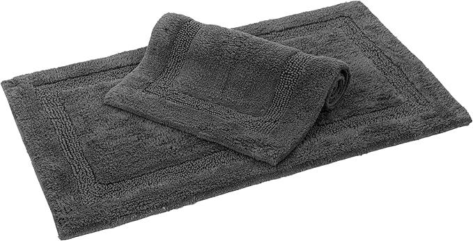C23 Luxury Bathroom Rugs, Bath Mat - 20"x32" & 16"x24", 2200 GSM Tufted Cotton Bathroom Mat, Ultra-Absorbent Quick Dry Heavyweight Non-Slip Bathmat, Thick Soft Plush Machine Washable Bath Rug - 2 Pack - ModernBath