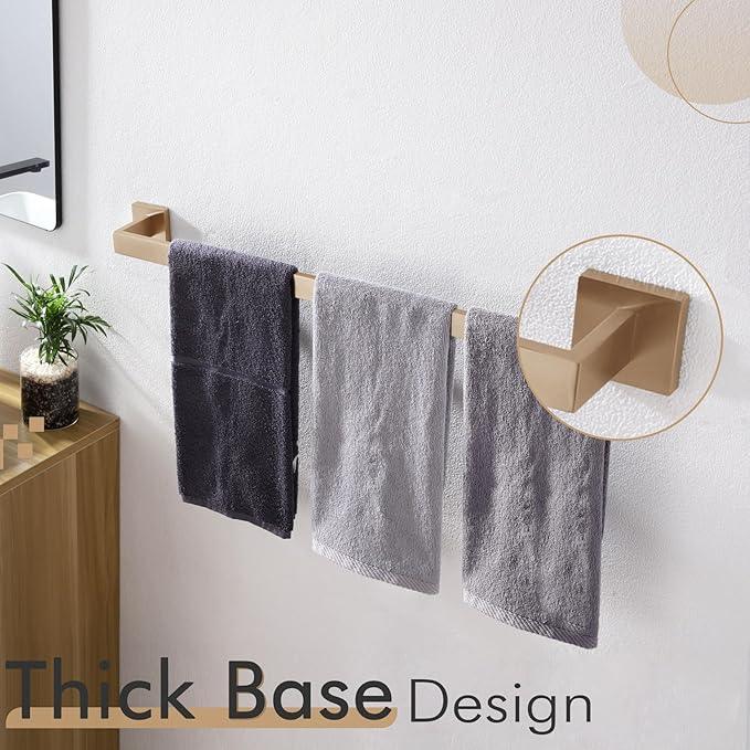 KOKOSIRI 36-Inch Towel Bars for Bathroom Kitchen Towels Holder Wall Mount SUS304 Stainless Steel Towel Rack, Champagne Bronze B4003CPG-L36 - ModernBath
