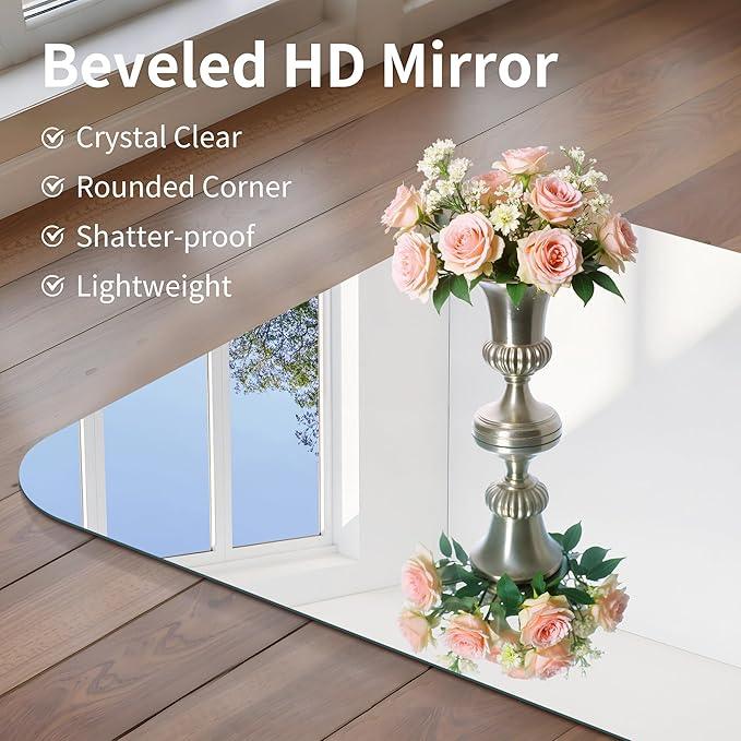 CILIBER Frameless Wall Mirror, 30" x 36" Rectangle Bathroom Mirror Rounded Corner, HD Shatterproof Vanity Mirror with Polished Edge for Over Sink, Bedroom, Entryway, Vertical or Horizontal - ModernBath