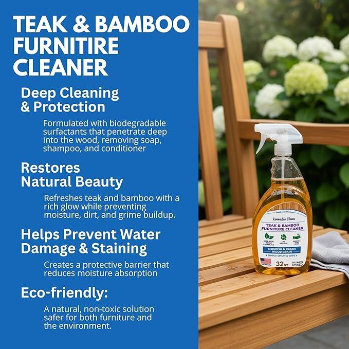 EcoDecors Satori Teak Wood Shower Bench, Fully Assembled, 24 Inch, EarthyTeak Finish + Loveable 4 Pack - ModernBath