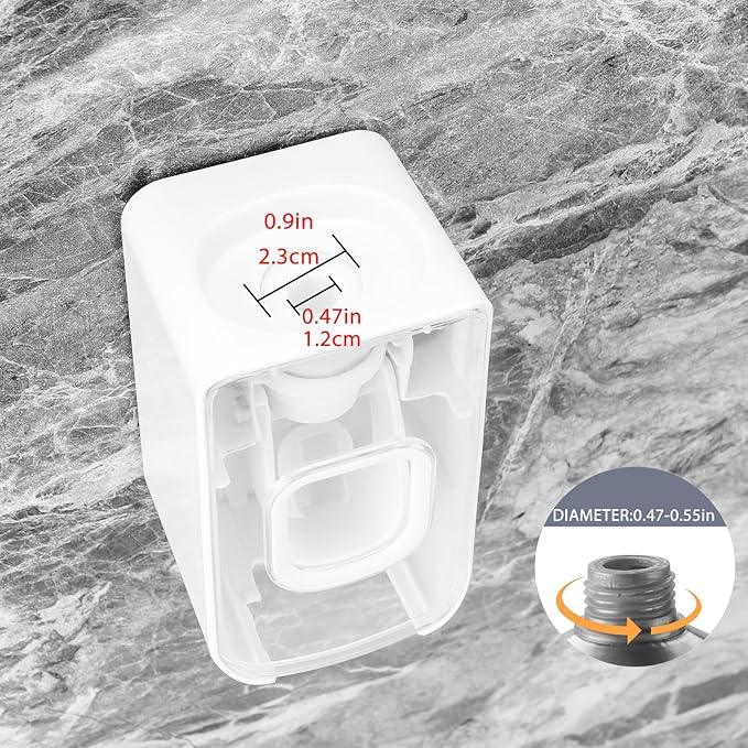2 Slot Toothbrush Holder and Toothpaste Dispenser Wall Mounted, Automatic Toothpaste Squeezer, 2 in 1 Tooth Brush Toothpaste Organizer for Shower (Clear) - ModernBath