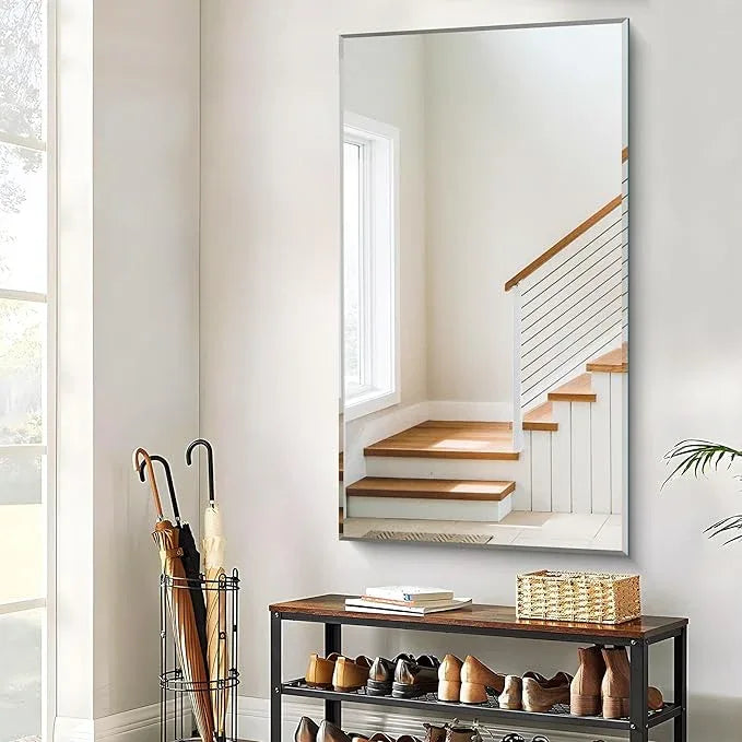CILIBER Large Beveled Mirror, 30x55 Frameless Beveled Bathroom Mirrors for Over Sink, Upgraded Shatterproof Beveled Frameless Vanity Mirror for Bathroom,Bedroom,Living Room and Entryway - ModernBath
