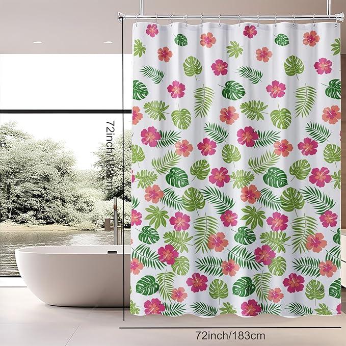 TIKABC Shower Curtain Liner, 4G PEVA Shower Liner, Plastic Waterproof Shower Curtains, 72x72 inch with Grommet Holes 3 Magnetic Weights - ModernBath