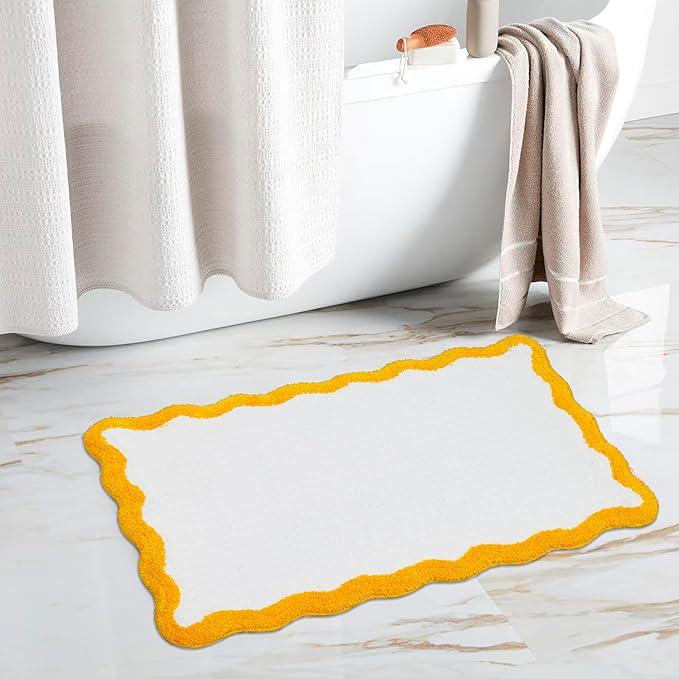 C23 Luxury Bathroom Rugs, Bath Mat - 20"x32" | 2200 GSM Tufted Cotton Bathroom Mat | Ultra-Absorbent Quick Dry, Heavyweight Non-Slip Bathmat | Thick Soft Plush Machine Washable Bath Rug - ModernBath