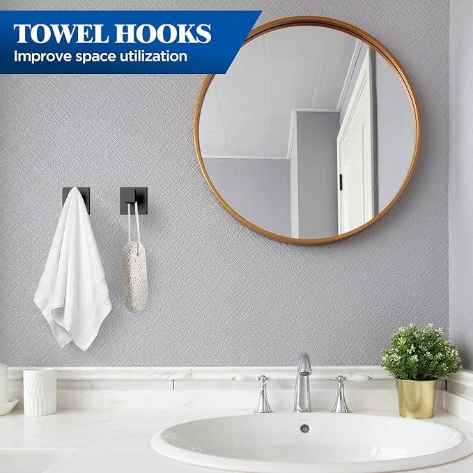 LACHILL 10-Pieces Matte Black Bathroom Accessories Set, 16 Inch Bath Towel Bar Set, SUS 304 Stainless Steel Bathroom Hardware Set, Towel Holder, Towel Racks for Bathroom Wall Mounted - ModernBath