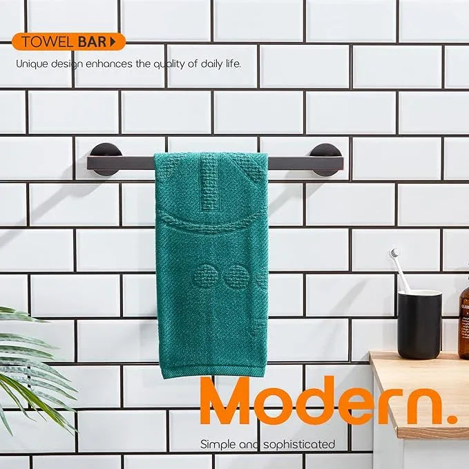 12 Inch Bathroom Towel Bar Bath Towel Rack Kitchen Towel Holder Towel Ring Wall Mounted SUS304 Stainless Steel Oil Rubbed Bronze AN4001ORB-L12 - ModernBath