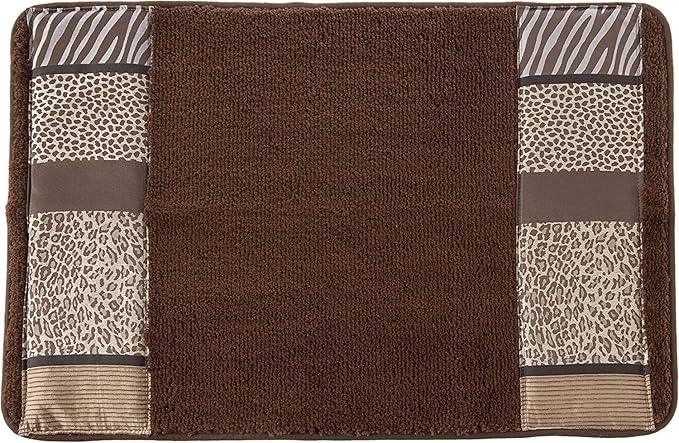 Zahari Home Safari Stripes Animal Bathroom Rug Classic Luxury Leopard Cheetah Zebra Bath Rug Contemporary Decor Beautiful Shower Mat Unique Design Stylish Bathroom Rug Bath Shower Tub Decor - ModernBath
