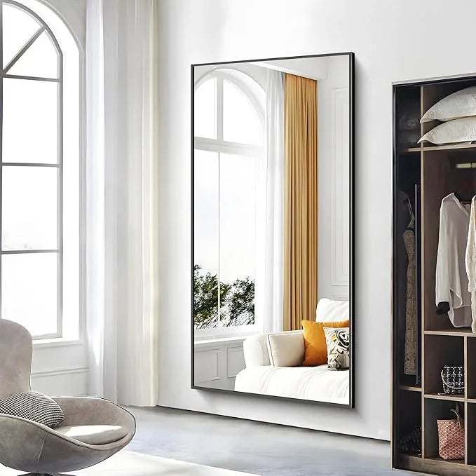 BONEWEI Bathroom Mirror,72x36 inch Bathroom Mirrors for Over Sink,Large Wall Mirror for Bathroom Wall Mounted Rectangle Mirrors,Black Vanity Mirror for Living Room,Bedroom Entryway,Horizontal/Vertical - ModernBath