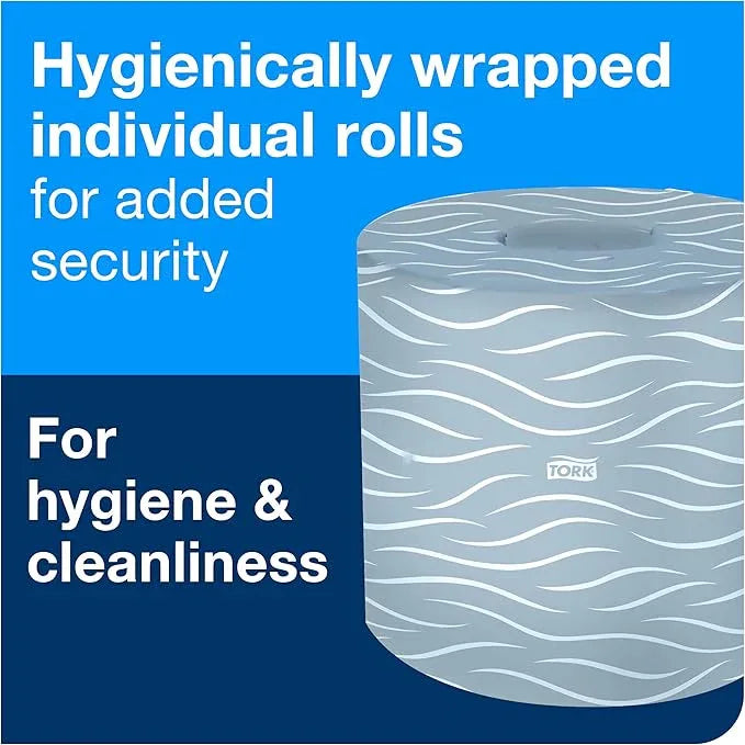 Tork Advanced Toilet Paper Roll, White, Compatible with T24 Dispensers, 2-ply, Soft Tissue, 80 rolls x 500 sheets (2461200) - ModernBath