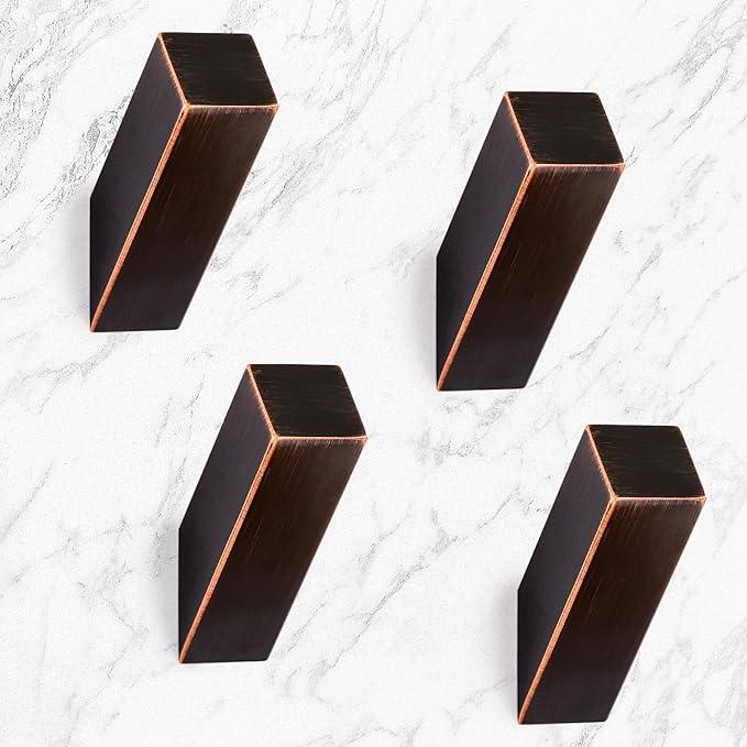 NINETREX Towel Hooks for Bathrooms,Wall Hooks SUS 304 Stainless Steel Heavy Duty Wall Mounted Robe Towel Hooks for Bathroom Bedroom Garage Coat Hanging 4 Pack (Oil Rubbed Bronze,Drill Hole) - ModernBath