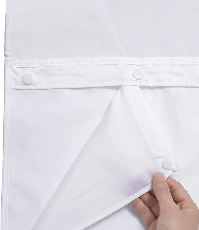 Conbo Mio 1 Pack Hotel Fabric Snap in Shower Curtain Liner Replacement Removable Water Repellent Liner for Bathroom Shower Curtain Liner 53W X 53H - ModernBath