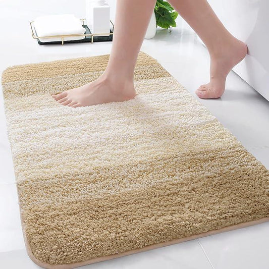 Arotive Microfiber Bathroom Rugs, Shaggy Soft and Absorbent Bath Rug, Non-Slip, Thick Plush Machine Washable Dry Bath Mats for Bathroom, Tub and Shower, 30x20, Camel, Rectangular - ModernBath