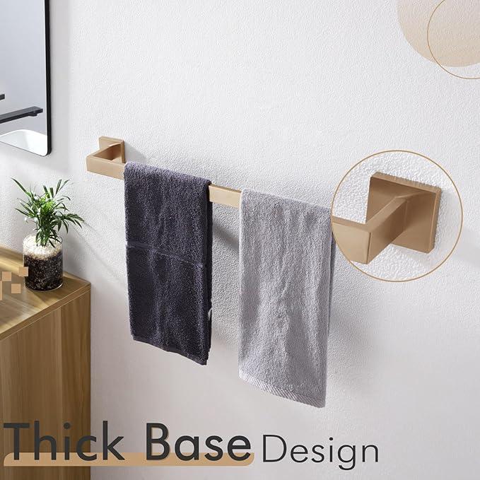 KOKOSIRI 20-Inch Towel Holder for Bathroom Kitchen Towel Bars Wall Mount SUS304 Stainless Steel Towel Rack, Champagne Bronze B4003CPG-L20 - ModernBath