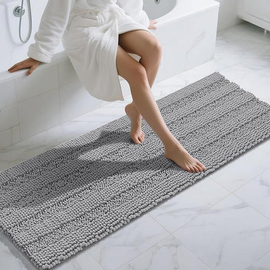 Yimobra Bathroom Runner Rug, 70 x 24, Long Bathroom Rugs Large Bath Mat, Soft Super Absorbent and Thick, Non-Slip, Machine Washable, Carpets for Home, Nursery, Bed and Living Room, Gray - ModernBath