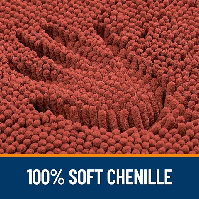 OLANLY Bathroom Rugs 30x20, Extra Soft Absorbent Chenille Bath Rugs, Rubber Backing Quick Dry, Machine Washable Bath Mats for Bathroom Floor, Tub and Shower, Home Decor Accessories, Rustic Terracotta - ModernBath