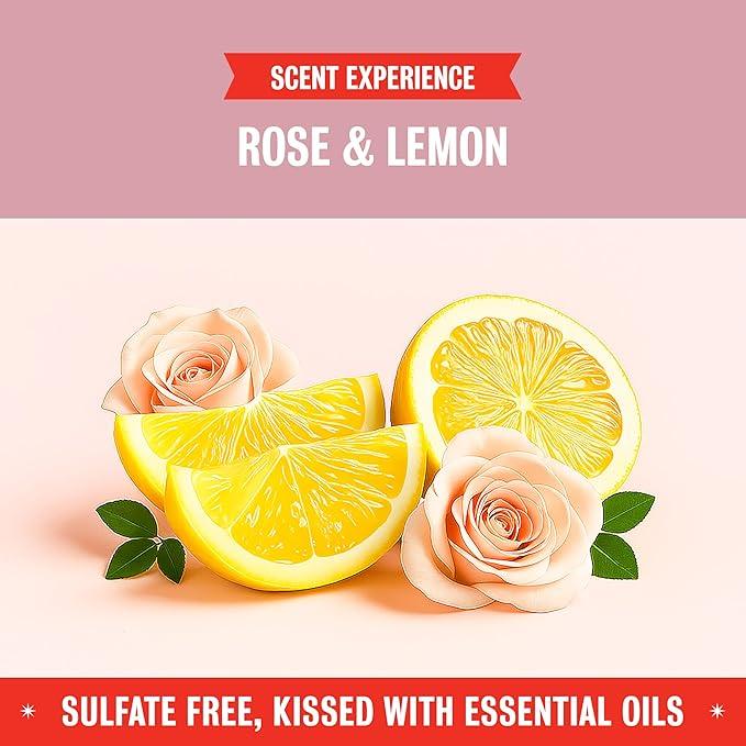 Rebel Green Fresh & Clean Hand Soap - Natural Liquid Hand Soap for Bathroom & Kitchen - Rose & Lemon, 12 Fl oz, Pack of 2 - ModernBath