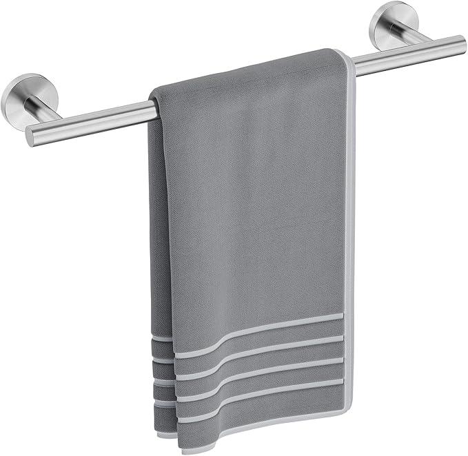 18 Inch Brushed Nickel Towel Bar, Thicken Towel Rack for Bathroom Wall Mounted, SUS304 Stainless Steel Towel Rod, Modern Home Decor (Total Length 20 Inch) - ModernBath