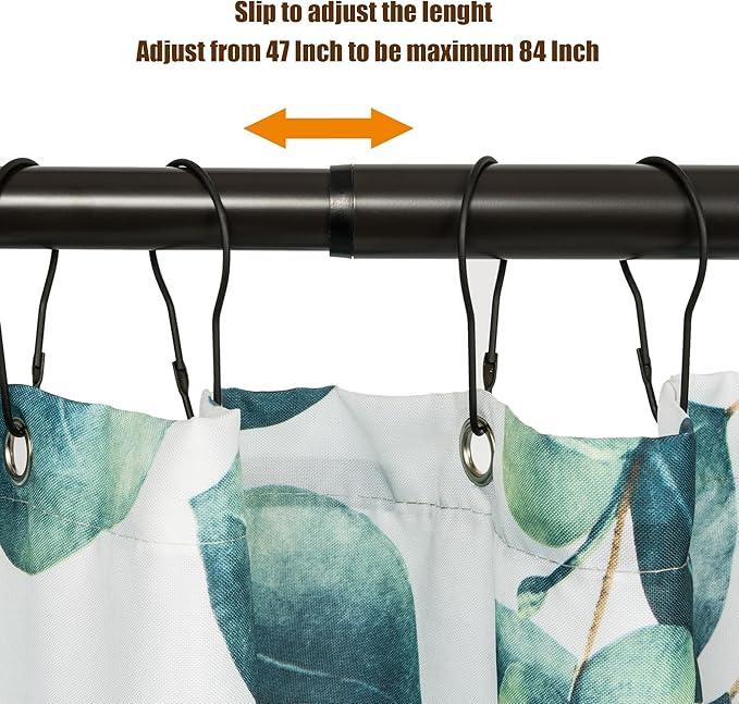 Artiwell Heavy Duty Shower Rod, Adjustable Shower Curtain Rod, Expandable 47-84 Inch, Permanent Mount Shower Rod, Never Rust Stainless Steel For Window Curtain and Closet, Oil Rubbed Bronze - ModernBath