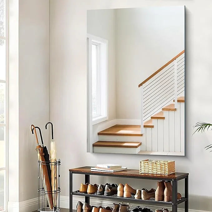 CILIBER Large Frameless Mirror, 55x36 Frameless Bathroom Mirrors for Over Sink, Upgraded Shatterproof Rectangular Wall Mirror for Bathroom,Bedroom,Living Room and Entryway - ModernBath