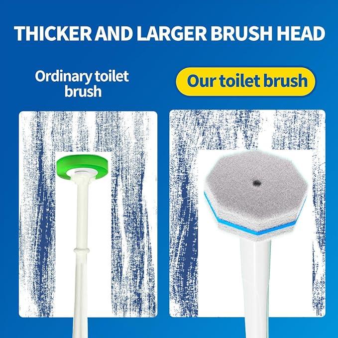 Disposable Toilet Brush Cleaning System with 50pcs Refills Pads Replacement Heads, Toilet Cleaning Stick, Wall Mounted Toliet Wand Kit Bathroom Maintenance, Toilet Bowl Cleaner Wands Holder and Set - ModernBath