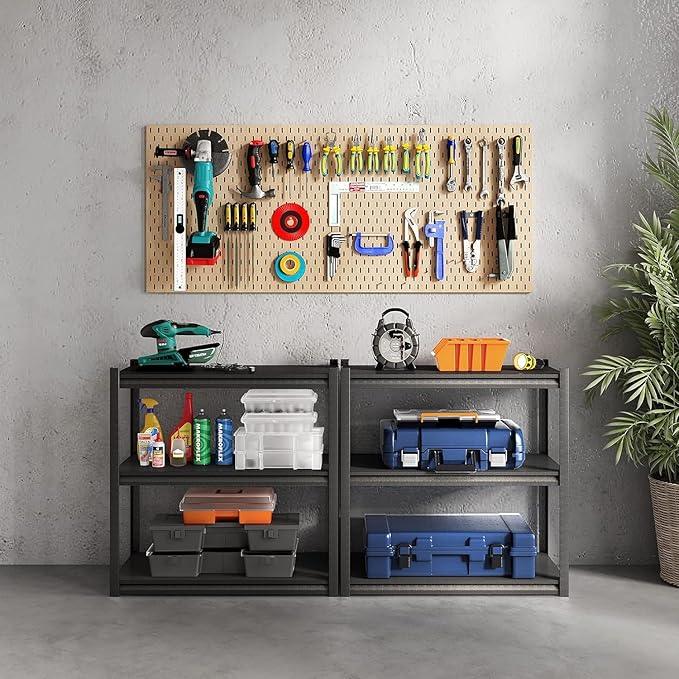 32" W Garage Shelving,900LBS Loads Adjustable Garage Storage Shelves, 3-Tier Metal Storage Racks and Shelving Units, Utility Rack Shelves (16" D x 32" W x 32" H) - ModernBath
