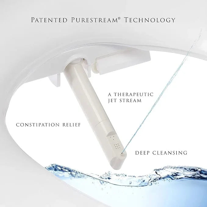 Lotus Bidet ATS-1000 Elongated, Purestream Function(Constipation Relief) Heated Seat With Remote Control, Temperature Controlled Wash, Warm Air Dryer, Easy DIY Installation, Made in Korea - ModernBath