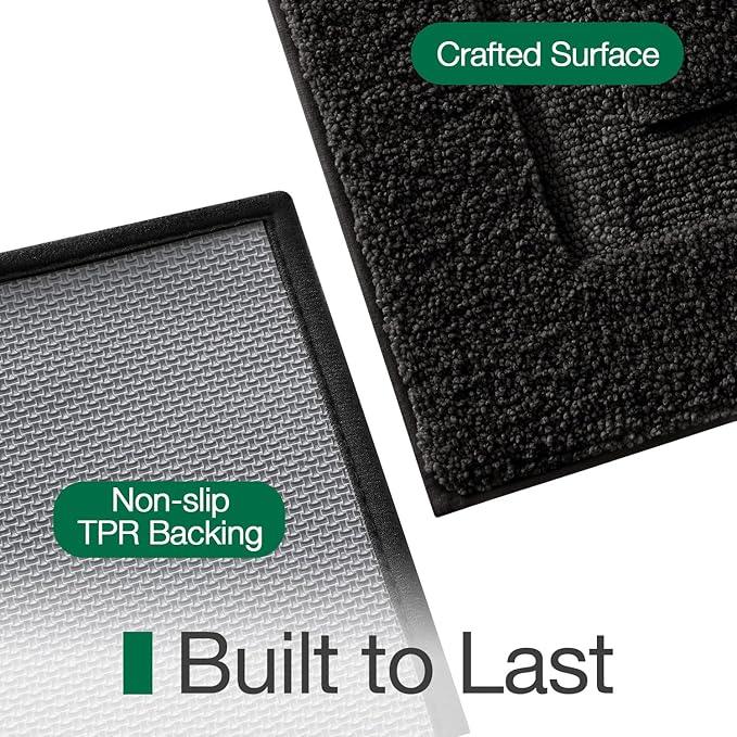 LUMI Ultra Soft Bathroom Rugs Non Slip with Rubber Backing, Absorbent Washable Bath Mat Quick Dry, Upgraded Premium Microfiber Plush Carpet for Bathtub and Shower Floor, Black, 24x36 - ModernBath