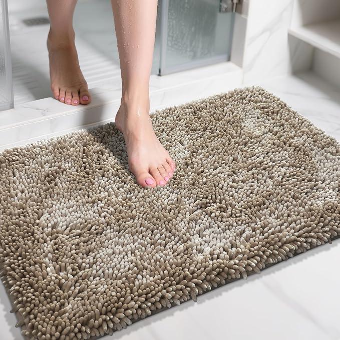 Yimobra Large Bathroom Rug Non Slip 36x24 Inch, Extra Thick Soft Absorbent Chenille Bath Mat, Machine Washable Quick Dry Bath Rugs for Bathroom Floor, Tub and Shower, Home Decor Accessories, Camel - ModernBath