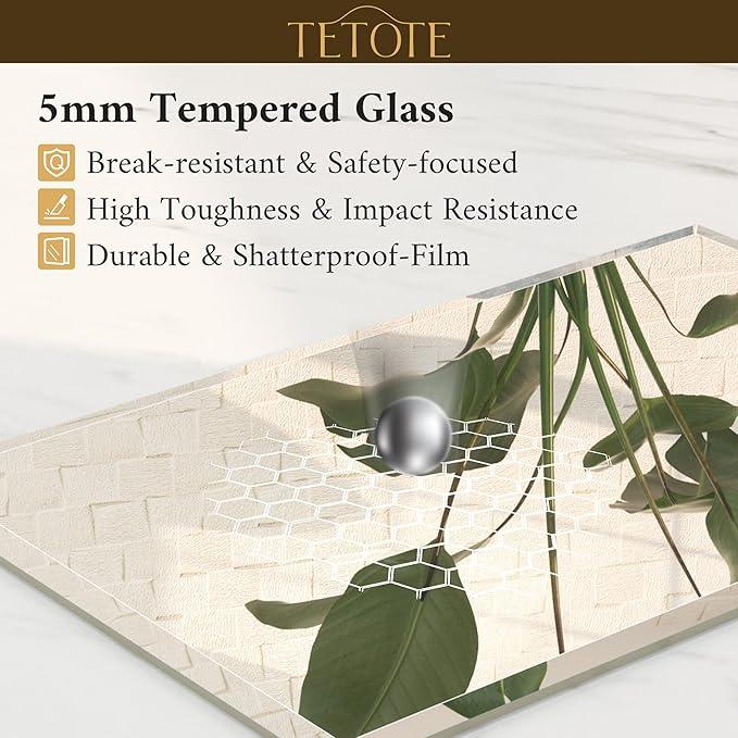 TETOTE 40" x 30" Rectangle Mirror with Frameless Tempered Beveled Edge for Vanity and Bathroom - ModernBath