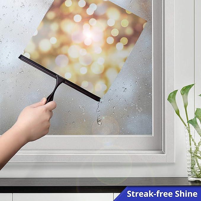 HOME SO 12” Shower Squeegee in Bronze Finish; Effective Rubber Blade Squeegee for Windows, Glass Shower Doors, Car Windshield, Mirrors, Tile Walls, Kitchen Surfaces and More - ModernBath