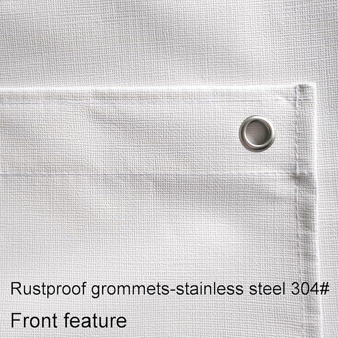 MhhYLL Flame Retardant Shower Curtain,Mesh Reinforced 15 G Vinyl Fabric for Bathroom Use 42 x 72 Inches - ModernBath