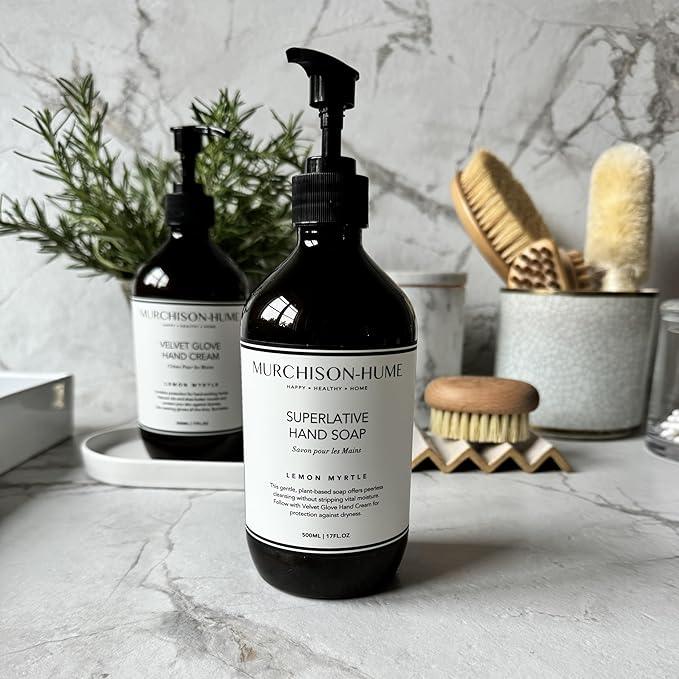 Murchison-Hume Luxury Vegan Hand Soap with Pump Dispenser, Moisturizing Hand Wash, SLS, Paraben & Cruelty-Free, 17oz (Lemon Myrtle) - ModernBath