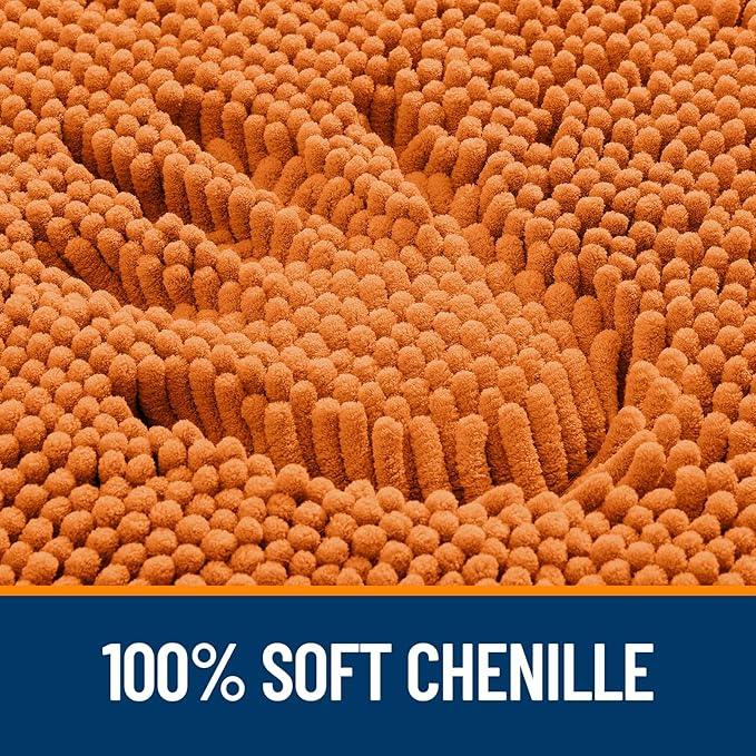 OLANLY Bathroom Rugs 30x20, Extra Soft Absorbent Chenille Bath Rugs, Rubber Backing Quick Dry, Machine Washable Bath Mats for Bathroom Floor, Tub and Shower, Home Decor Accessories, Clay - ModernBath
