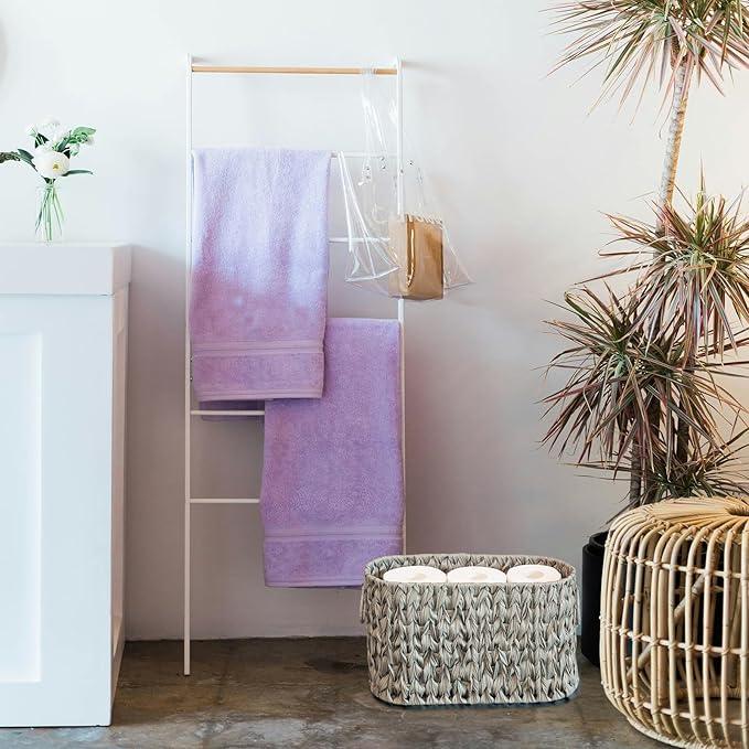 PINXIURY Toilet Paper Storage Basket, Bathroom Toilet Organizer, Woven Toilet Paper Holder for 6 Mega Rolls, basket for toilet paper, Bathroom Storage, Magazine Holder for Office, Bedroom, Light Grey - ModernBath