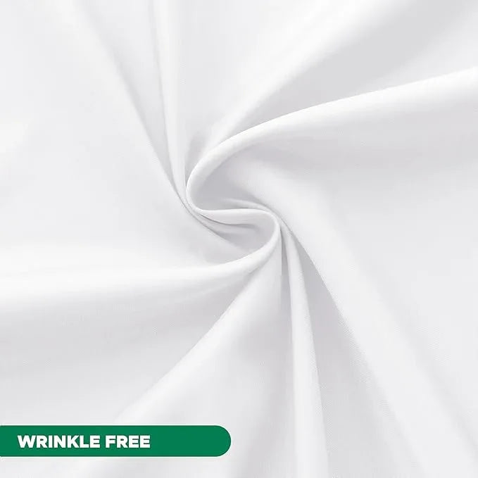 Biscaynebay Hotel Quality Fabric Shower Curtain Liners 72" X 72", White Water Resistant Bathroom Curtains Rust Resistant Grommets Weighted Bottom Hem Machine Washable - ModernBath