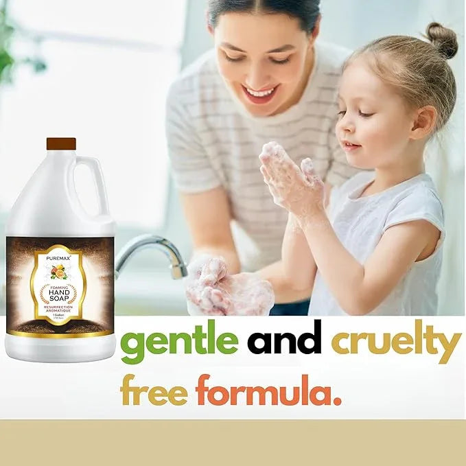 Puremax Foaming Hand Soap Refills with Essential Oils | Resurrection Aromatique | Citrus Smell | Gentle, Moisturizing | Biodegradable Formula | Made in USA | 128 Fl Oz (1 Gallon) | - ModernBath