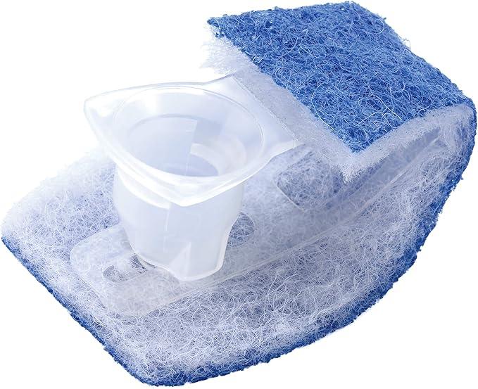 Scotch-Brite Disposable Toilet Scrubber Starter Kit, Disposable Refills with Built-In Bleach Alternative, Includes 1 Handle, Storage Caddy and 5 Refills - ModernBath