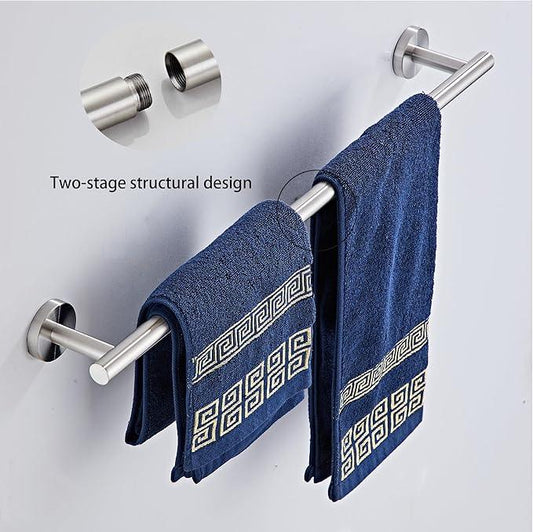 Brushed Nickel Bathroom Hardware Set 5 Piece with Towel Racks for Bathroom, SUS304 Stainless Steel Bath Towel Bar Set, 24 Inch Wall Mounted Accessories Kit… - ModernBath